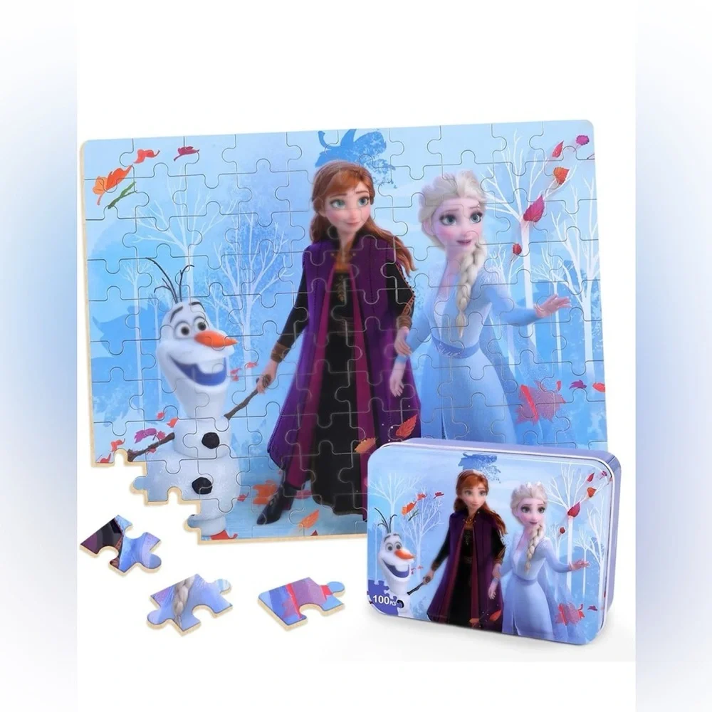 Disney Frozen II 100-Piece Puzzle with Elsa, Anna, and Olaf
